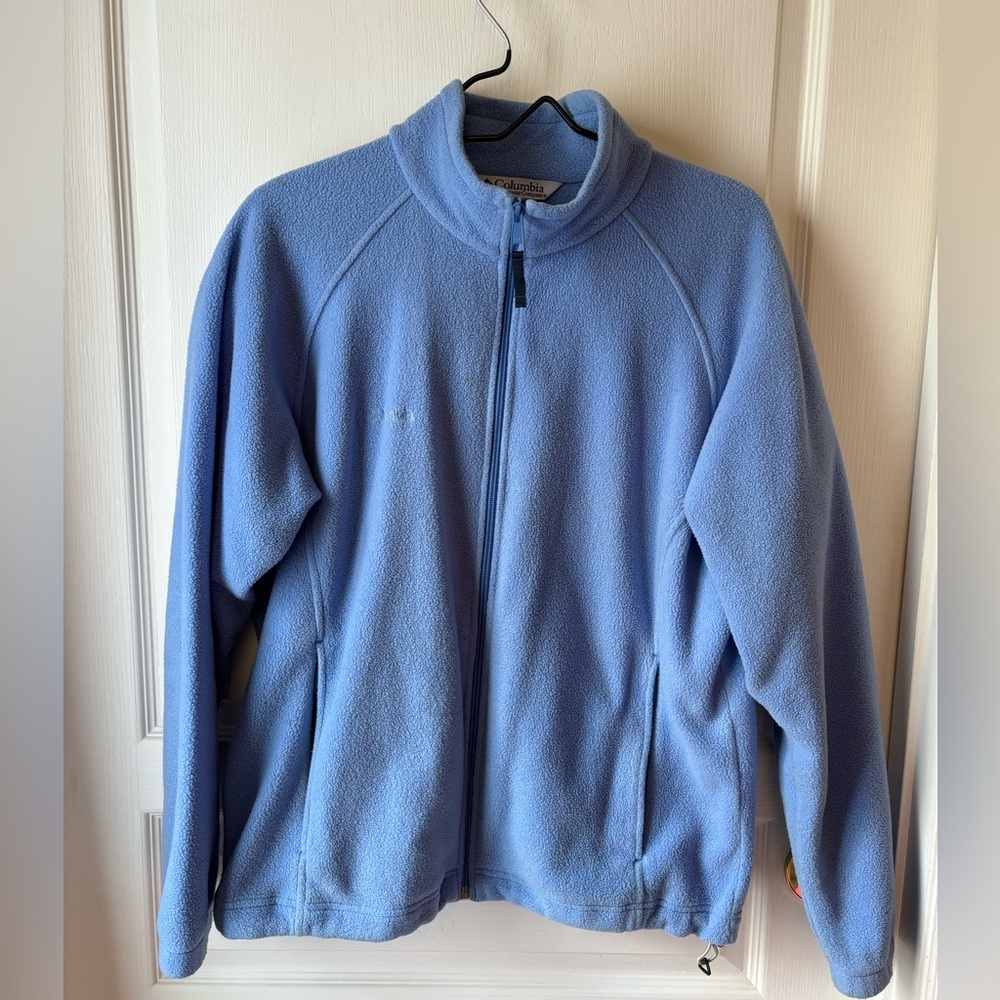 Columbia Women's Full Zip Fleece Jacket Baby Blue Size L
